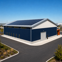 Nave Industrial Prefabricada de Acero Q355B con Estructura de Portal de Vano Abierto, Puerta Enrollable Solar y Ventanas Metálicas