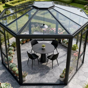 <span class=keywords><strong>Precio</strong></span> de fábrica personalizado térmicamente roto vidrio de aluminio Sunroom vivero creciente jardín casa Mini invernadero para flores - Product Image 1