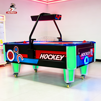 Machine de jeu de sport à monnayeur commerciale, table de hockey sur air, arcade interactive multi-balles, personnalisable, automatique, en anglais