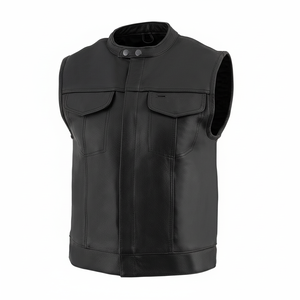 Gilet en cuir de qualité supérieure pour hommes, style club, motard, cavalier, OEM - Product Image 1