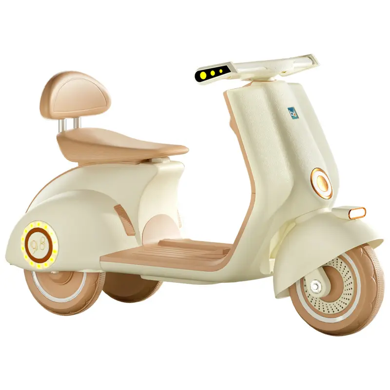 Çocuk elektrikli iki tekerlekli bebek üç tekerlekli bisiklet-on araba 12V şarj edilebilir büyük oyuncak motosiklet erken eğitim ile