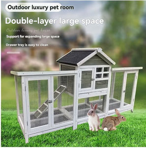 Cabaña de lujo de madera maciza para mascotas, impermeable, para exteriores, Villa, jaula para pájaros y palomas para perro, gato, hámster, casa de madera elegante - Product Image 3