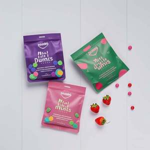 Vente en gros mini sac en plastique imprimé personnalisé thermoscellable emballage de pochette alimentaire échantillon à 3 joints latéraux - Product Image 2