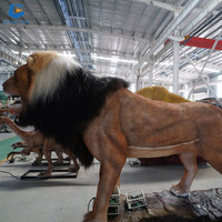 CCAA39 Parc à thème animal animatronique grandeur nature lion d'afrique pour décoration