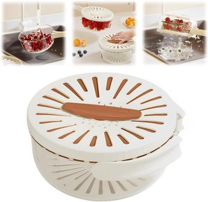 Panier de lavage extérieur pour fruits et légumes avec poignée pliante et égouttoir pour usage alimentaire - Product Image 4