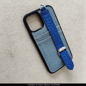 Funda de cuero PU a prueba de golpes para teléfono móvil, Funda de cuero PU personalizada con parachoques, bolsillo para tarjeta, bandolera, con correa larga para el hombro y soporte para el dedo - Product Image 3