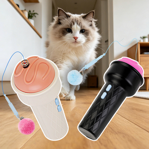 Jouet électrique interactif pour chat, forme crème glacée, rétractable automatiquement, style paresseux - Product Image 3