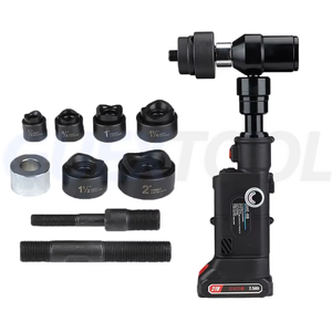 Cable <b>Puller</b> Hydraulic Conduit Bender Rechargeable Hole Puncher Straight Handle Electric Punch Tool With Multiple Dies - Product Image 2