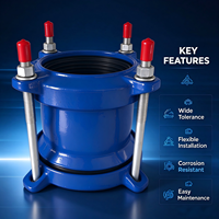 Raccord flexible, corps en fonte ductile, joint EPDM PN10 PN16 pour conduite d'alimentation en eau