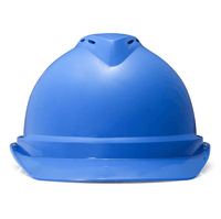 MSA 10172486 V-Gard Deluxe Safety Hat Blue Super Love Wear avec doublure en tissu tricoté pour le casque de sauvetage absorbant la sueur