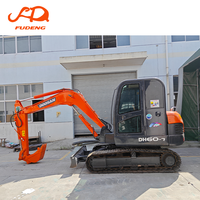 Mini-excavatrice sur chenilles d'occasion Doosan DH60-7 DH55 haute performance, d'origine coréenne, avec moteur et engrenages, à vendre