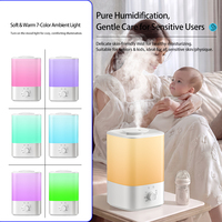 Humidificateur diffuseur d'arômes 3L avec veilleuse 7 couleurs, minuterie de pulvérisation réglable en continu et arrêt automatique OEM/ODM