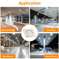 Éclairage d'auvent US en stock 45W 70W 100W 150W 240W Éclairage commercial Garages de stationnement Stations-service Luminaire d'auvent à LED