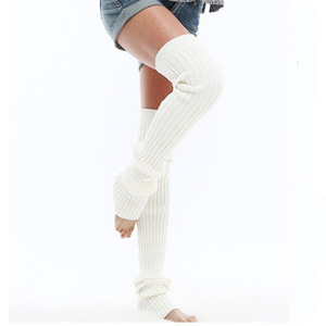 Jambières en tricot torsadé pour femmes, longues chaussettes chaudes sans pieds pour les cuisses - Product Image 6