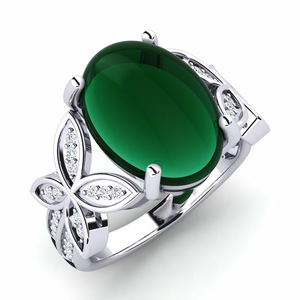 Proprietà dell'agata verde in argento Sterling 925 gioielli in pietra naturale di agata verde dell'oceano - Product Image 3