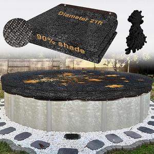 Couverture de <span class=keywords><strong>piscine</strong></span> <span class=keywords><strong>hors</strong></span> <span class=keywords><strong>sol</strong></span> <span class=keywords><strong>ronde</strong></span> en filet pour l'hiver, bâche de <span class=keywords><strong>piscine</strong></span> en maille avec œillets et cordes, couverture en maille noire pour attraper les feuilles - Product Image 1