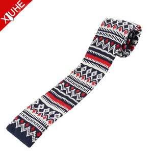 Corbata rosa azul de nuevo diseño, corbata de punto universitaria, Corbata a rayas de invierno, corbatas de punto de poliéster personalizadas para hombre - Product Image 5