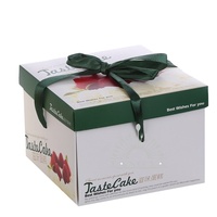 Boîte à gâteau de mariage personnalisée avec logo, en papier mat, auto-érectible, recyclable, adaptée aux aliments, 12 pouces avec laminage mat