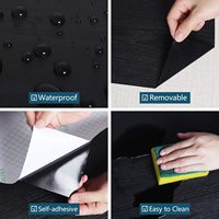 Papiers peints en vinyle imperméable à l'eau en grain de bois pour la cuisine Ambry meubles armoire Table papiers peints décor à la maison Film de protection