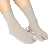 Chaussettes fines en velours de soie tricotées pour femmes, printemps-été, opaques, à deux orteils, antibactériennes, écologiques, couleurs personnalisables