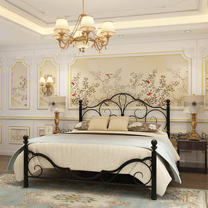 Vintage European <strong>Metal</strong> Bed Frame - 1.5m/1.8m (Full/Queen), Heavy-Duty Luxe Design - Product Image 4