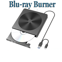 Lecteur de Blu-ray portable USB 3.0, graveur de Blu-ray externe, lecteur de DVD, lecteur de Blu-ray USB, lecteur BD Blue Light