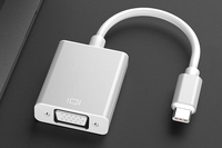 Convertisseur USB-C vers VGA Femelle Premium Full HD 1080P, Adaptateur Mode Alt DP en Aluminium pour Ordinateur Portable, Smartphone, Bureau - Vente en Gros