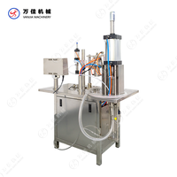 Machine de remplissage et de scellage semi-automatique pour bombes aérosols, vaporisateurs de gaz et désodorisants, 3 en 1