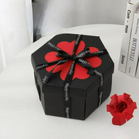 Boîte Cadeau Surprise Tanabata Fête des Mères, Boîte Explosive Créative Faite à la Main, Album Photo DIY, Boîte Vide pour Photos