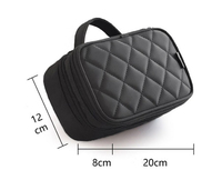 Pochette de maquillage imperméable multi-compartiments réglable avec logo personnalisé, porte-pinceaux de voyage, fermeture à glissière, étui cosmétique