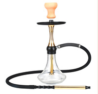Ensemble de chicha miniature portable en verre de qualité supérieure, design multicolore, à tube unique