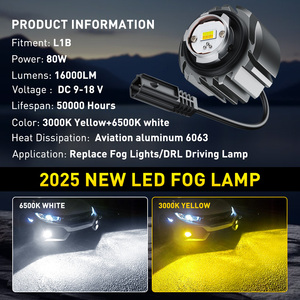 หลอดไฟตัดหมอก LED สำหรับรถยนต์ AUXITO รุ่น L1B สีขาว/เหลืองอำพัน สองสี 6500K 3000K ระบบ Canbus สำหรับรถยนต์ TOYOTA - Product Image 6