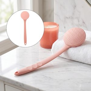 4 in 1 <b>Long</b> <b>Handle</b> Exfoliating Bath Brush Back Scrubber Shower Brush Body Cleansing <b>Sponge</b> - Product Image 6