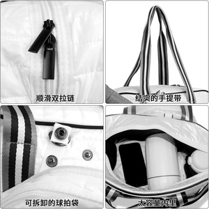 Gran capacidad de algodón al aire libre impermeable deportes Pickleball equipo bolsa Unisex hombro y mano bandolera para hombres y mujeres - Product Image 6