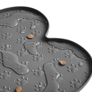 Köpek ve evcil hayvan besleme paspası ve su kaseleri için küçük hayvanlar için su geçirmez kaymaz silikon kedi maması kemik şeklinde tasarım - Product Image 3