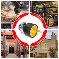 ABD Sertifikalı 5-20P Fiş NEMA Düz Kanatlı 20 Amper 125V Güç PVC Fişi