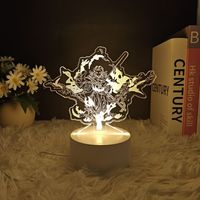 Lampe de chevet Anime en bois, veilleuse pour chambre d'enfant, rechargeable sur batterie, design portable, lampe mignonne
