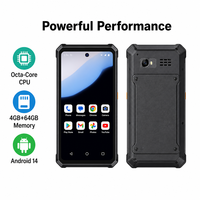 Terminal portable robuste IP67 5,5 pouces PDA Android 14 4G avec lecteur de codes-barres 1D 2D pour l'inventaire d'entrepôt