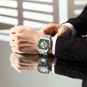 REWARD RD812264M Nuevo Reloj de Pulsera para Hombre de Negocios, Cronógrafo, Resistente al Agua, Luminoso, con Calendario, Reloj de Cuarzo Rectangular para Hombre - Product Image 6