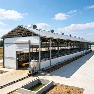 Abri pour bétail écologique et non toxique avec espace de enclos réglable pour élevage porcin en structure acier - Product Image 1