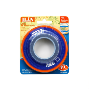 Nastro decorativo Iln 2,5 cm x 3 m con motivi colorati per artigianato e regali - Product Image 1