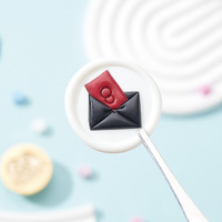Série de mariage en relief 3D lettre d'amour ballon rose sceau de cire timbre peut être personnalisé logo