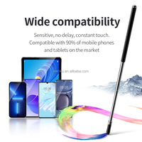 Stylet tactile télescopique 3 en 1 pour réunion, pointeur pour enseignant, stylet tactile pour écran tactile pour iPad/iPhone/smartphones Android