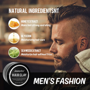 Immetee Argilla Opaca per Capelli da Uomo a Marchio Privato, <span class=keywords><strong>Cera</strong></span> Modellante a Tenuta Forte 100g, Pomata Professionale <span class=keywords><strong>Idrosolubile</strong></span> Effetto Texture - Product Image 4