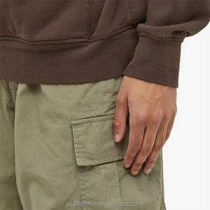 Pantalones holgados de pierna ancha con logo bordado personalizado para hombre, 4 parches, bolsillos, cargo, OEM - Product Image 5