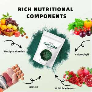 Polvere di Spirulina all'Ingrosso OEM Personalizzabile, Integratore Proteico, Vitamine, Minerali, Alimento Biologico per la Salute - Product Image 6