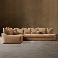 Canapé d'angle en cuir Jennifer, luxe moderne, sur mesure, rembourré, pour salon et hôtel, fabricant de meubles