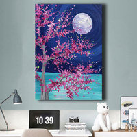 Ever Moment Kit de Broderie Diamant Paysage Arbre Coloré, Broderie Complète en Résine Carrée, Cadeau Décoration Maison 5L516