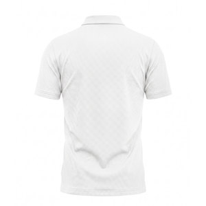Polo en coton blanc à manches courtes pour homme Handee, couleur unie, style décontracté, tissu respirant, coupe classique, logo sur le devant - Product Image 2