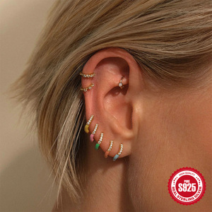 Pendientes de Plata de Ley 925 con Gotas de Aceite Irregulares, Pendientes de Verano para Mujer, Joyería de Color Ligera y de Lujo - Product Image 5